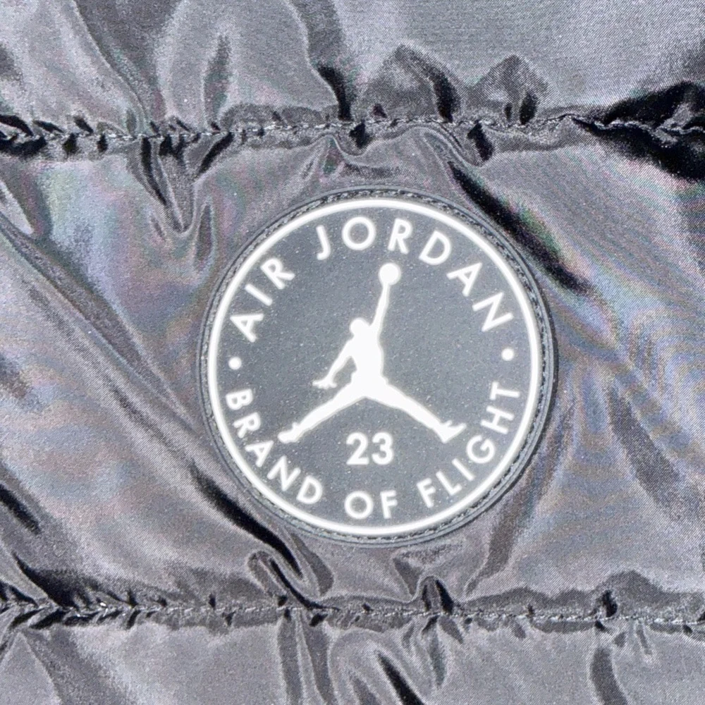 Jordan Black and Red Hooded Vest with White Sleeves